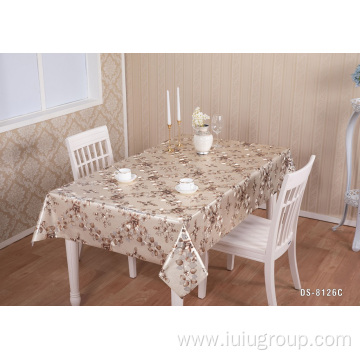 Square Wedding Party PVC Gold Tablecloth